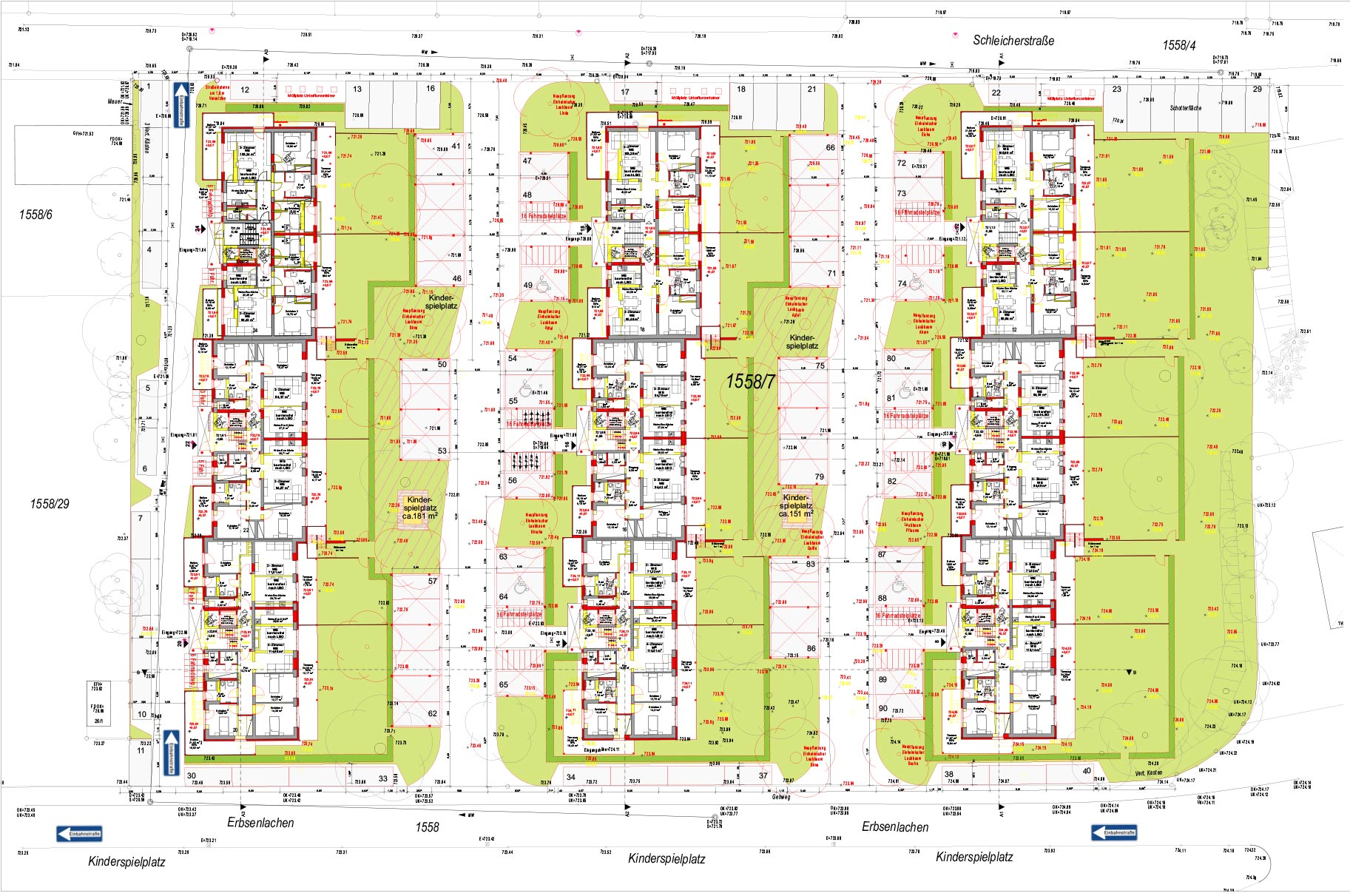 Schnittbild Erbsenlachen, Gr�ne Architektur