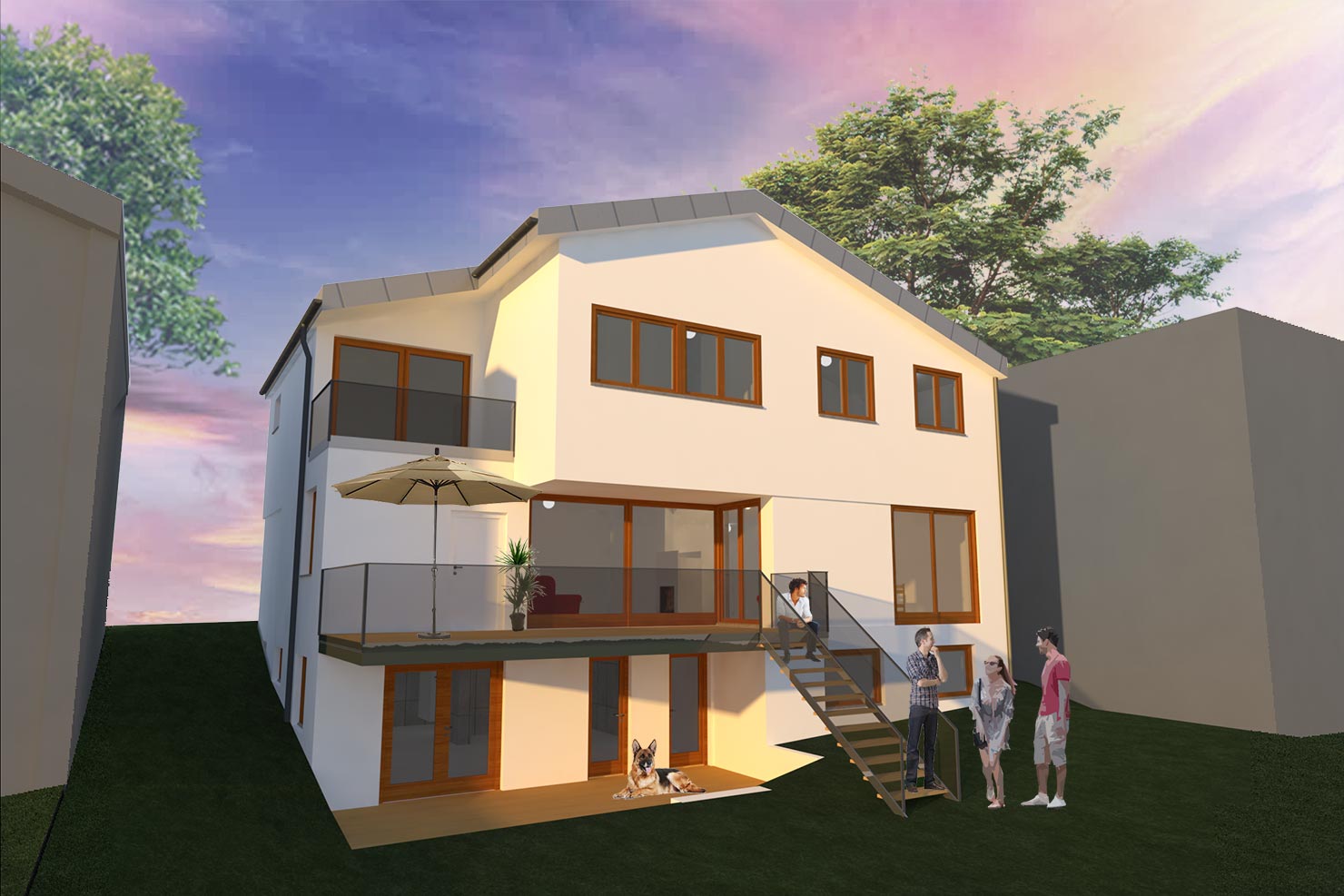 Bild von einem Einfamilienhaus in Seeheim-Jugenheim | ökologisch, ökologische Architektur, Rhein-Main-Gebiet