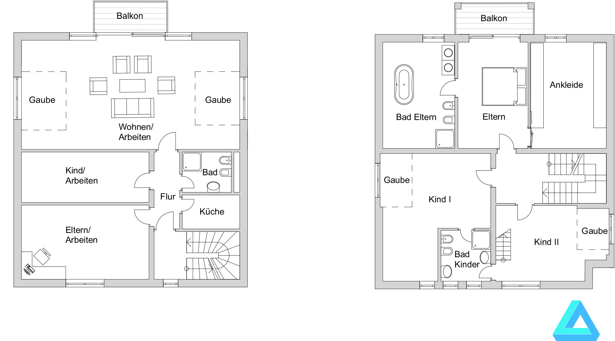 Bild 7: Grundriss Einfamilienhaus 2