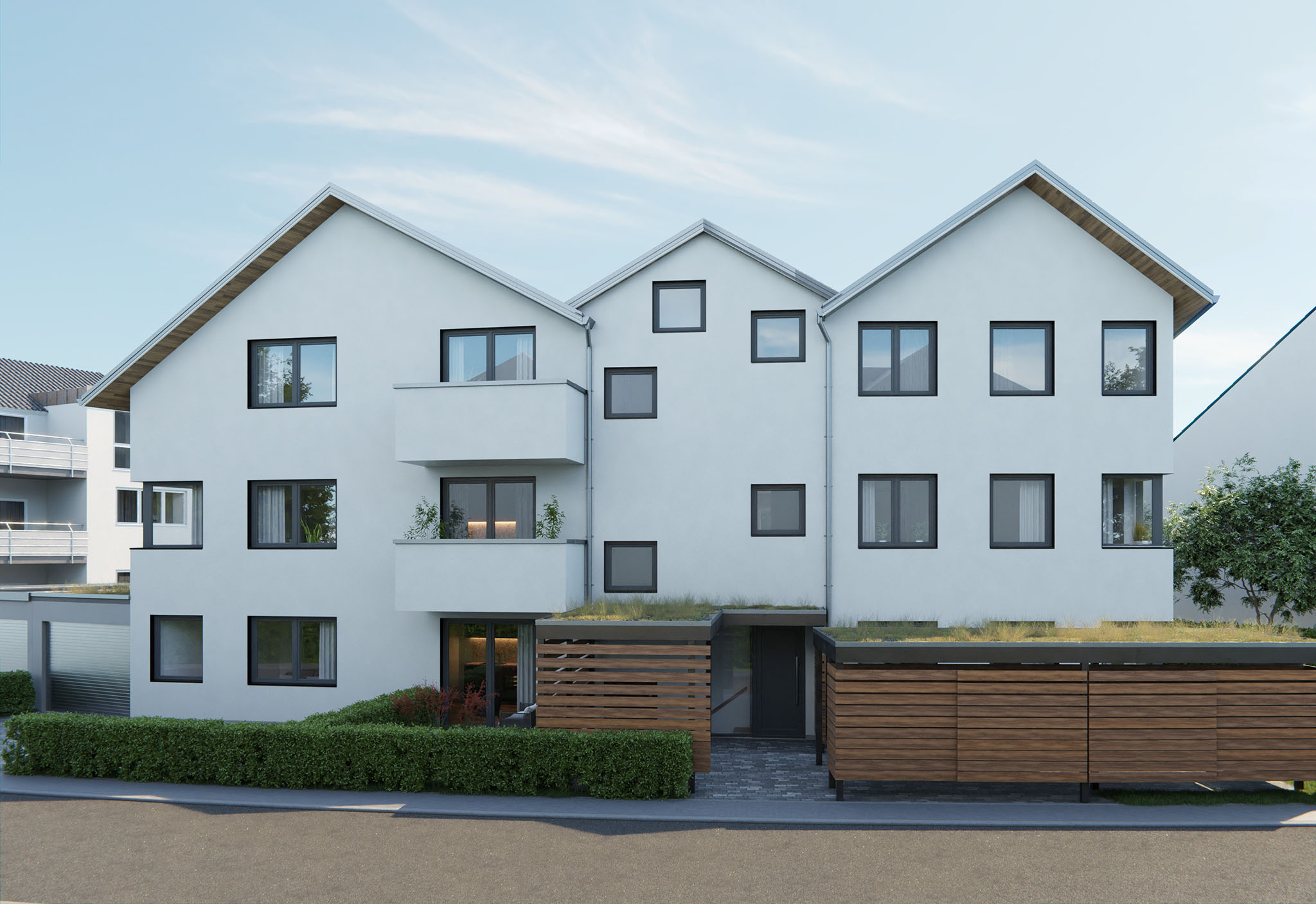 Bild 1: Sudetenstraße, Grüne Architektur, nachhaltige Architektur, Green Building, Ökologisches Bauen
